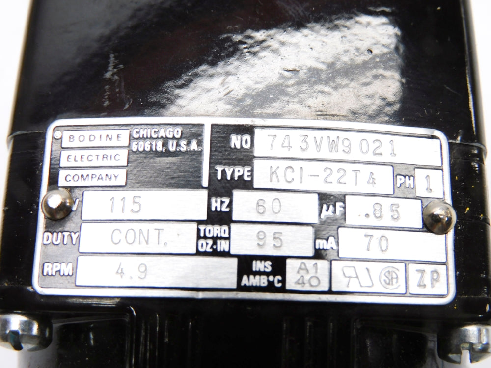 BODINE ELECTRIC KCI-22T4 743VW9021 NSMP