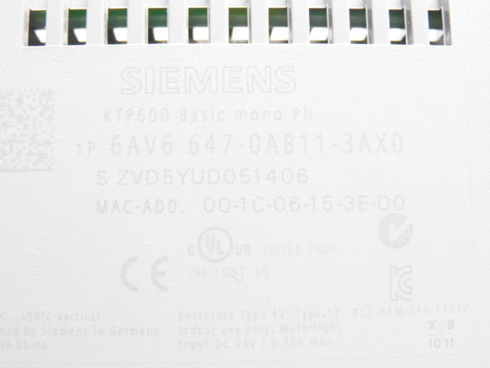 MARVAIR SIEMENS 6AV6647-0AB11-3AX0 (AS IS) UNMP