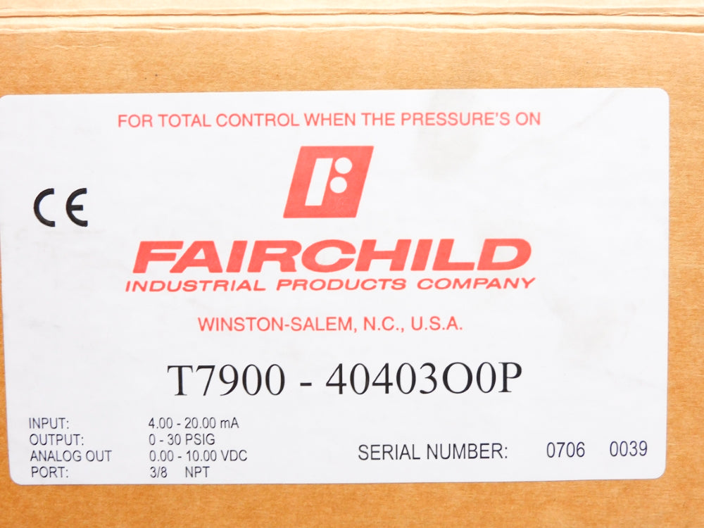FAIRCHILD T7900-40403O0P 0-30PSIG NSMP