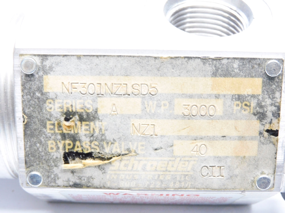SCHROEDER NF301NZ1SD5 SER. A 3000PSI NSNP
