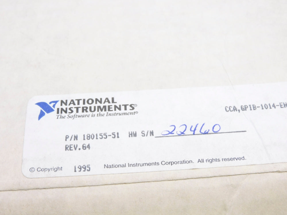 NATIONAL INSTRUMENTS 180155-51 GPIB-1014 REV. G4 NSMP