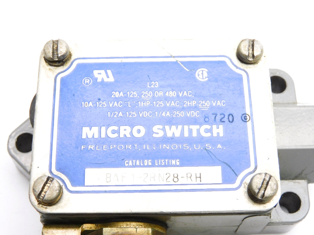 MICRO SWITCH BAF1-2RN28-RH (GREY) UNMP