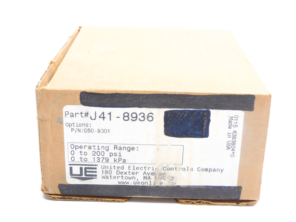 UNITED ELECTRIC J41-8936 050-8001 0-200PSI NSMP