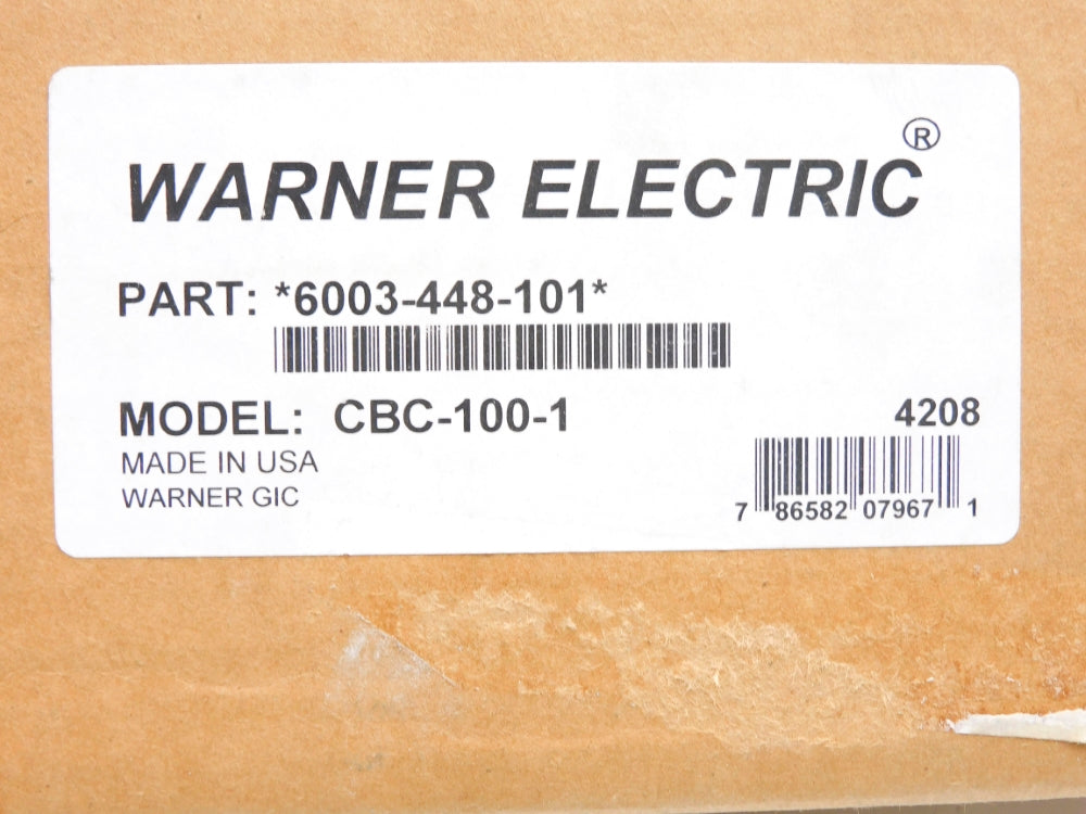 WARNER ELECTRIC 6003-448-101 CBC-100-1 NSMP
