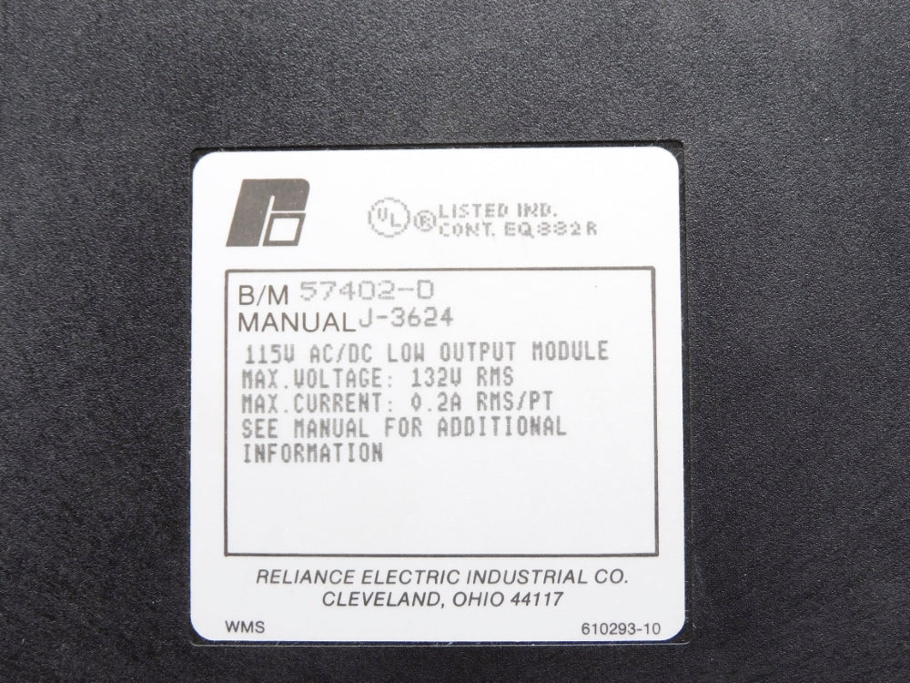 RELIANCE ELECTRIC 57402-D 115V .2A UNMP