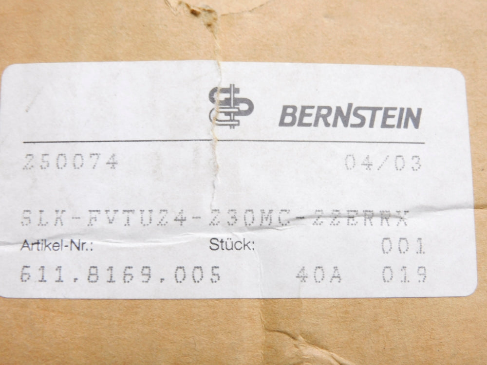BERNSTEIN SLK-FVVTUZ4-230MC-22ERRX 611.8169.005 NSMP