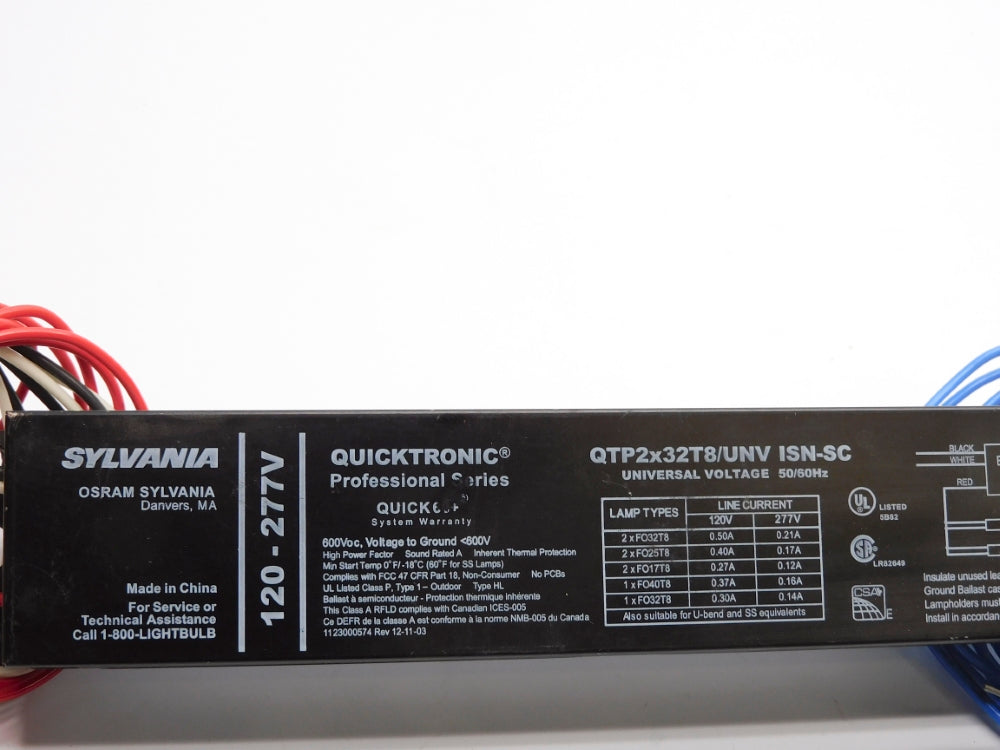 SYLVANIA QTP2X32T8/UNVISN-SC NSNP