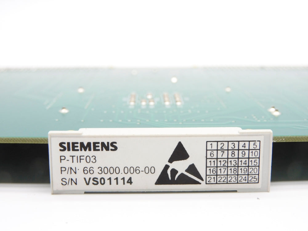 SIEMENS 663000.006-00 P-TIF03 NSMP