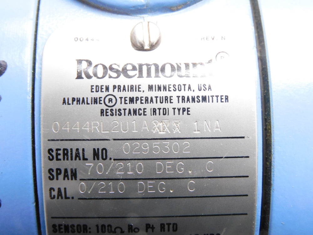 ROSEMOUNT 0444RL2U1A1NA 0/210'C UNMP