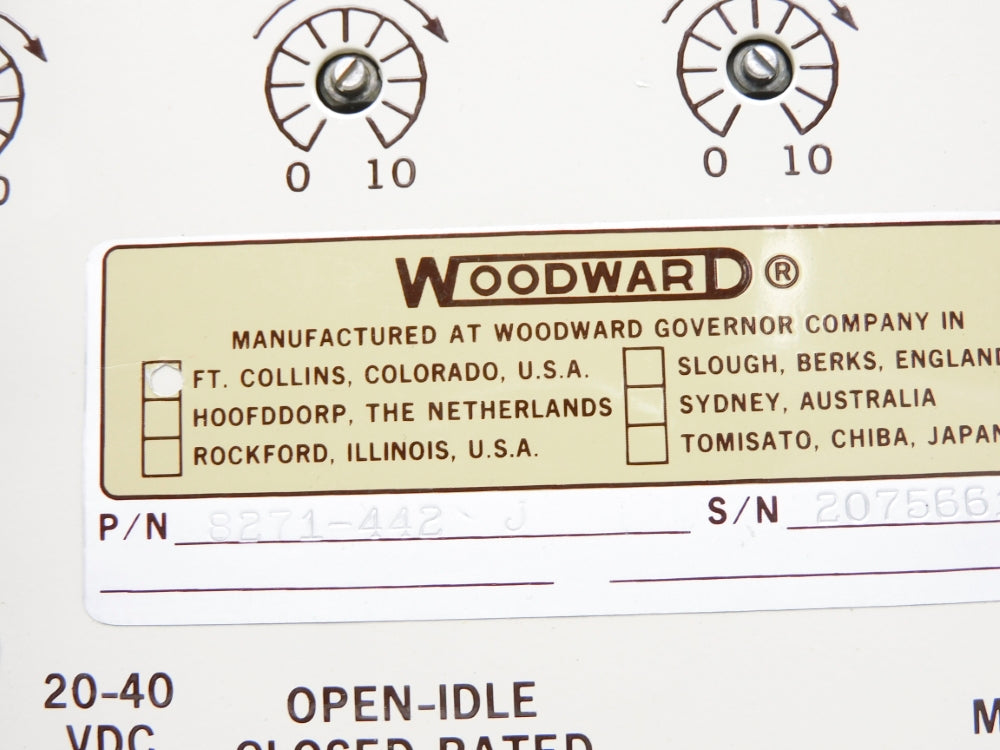 WOODWARD 8271-442J UNMP