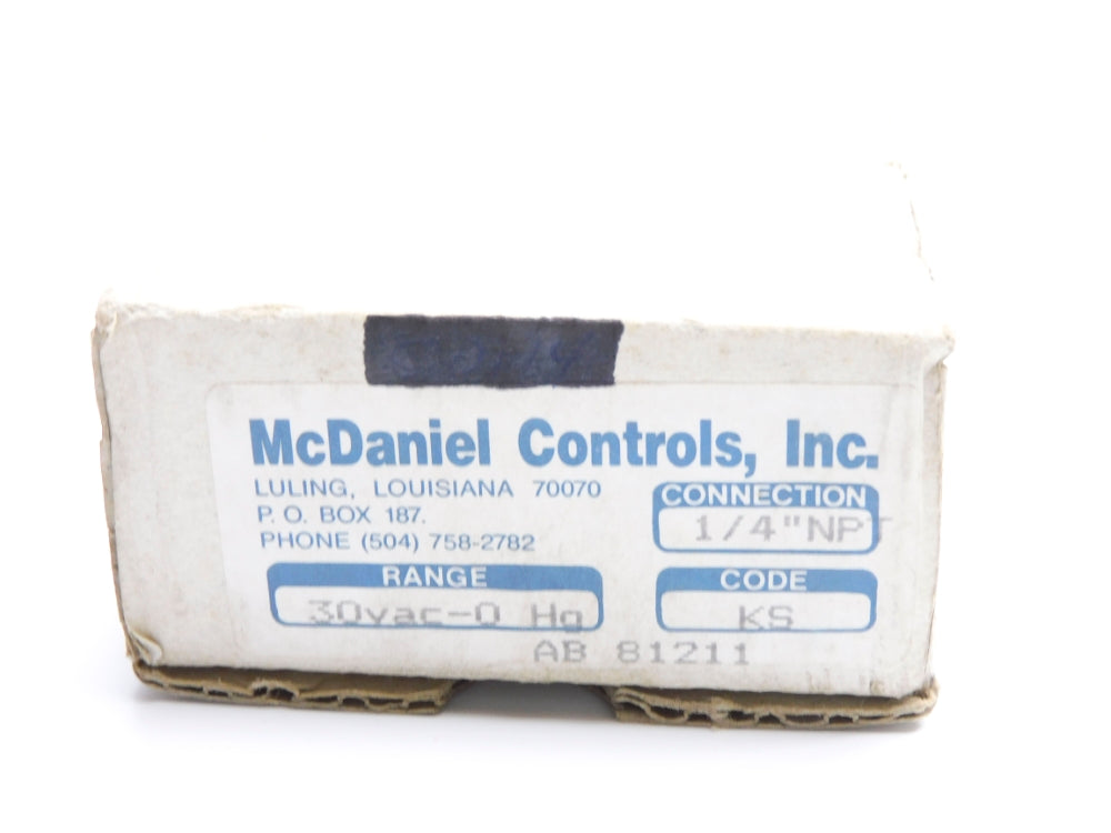 MCDANIEL CONTROLS AB81211 30VAC-0"HG NSMP