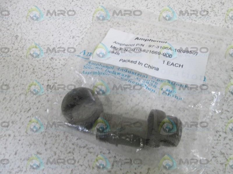 AMPHENOL STRAIGHT CONNECTOR HOUSING 97-3106A-16 (0850) * NEW IN FACTORY BAG *