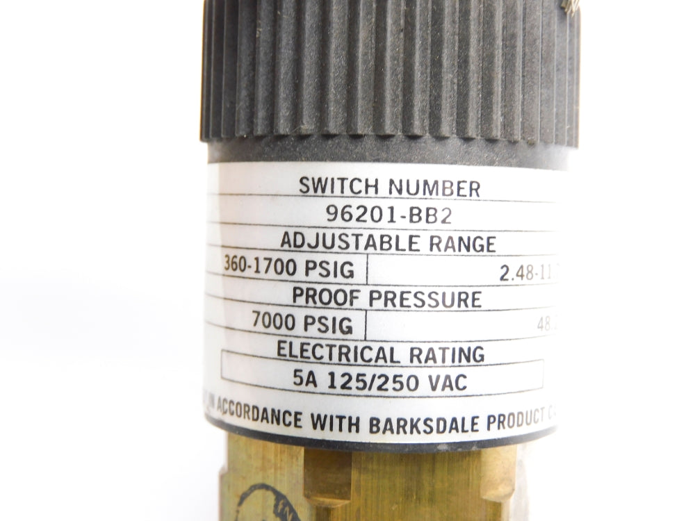 BARKSDALE 96201-BB2 360-1700PSIG NSMP