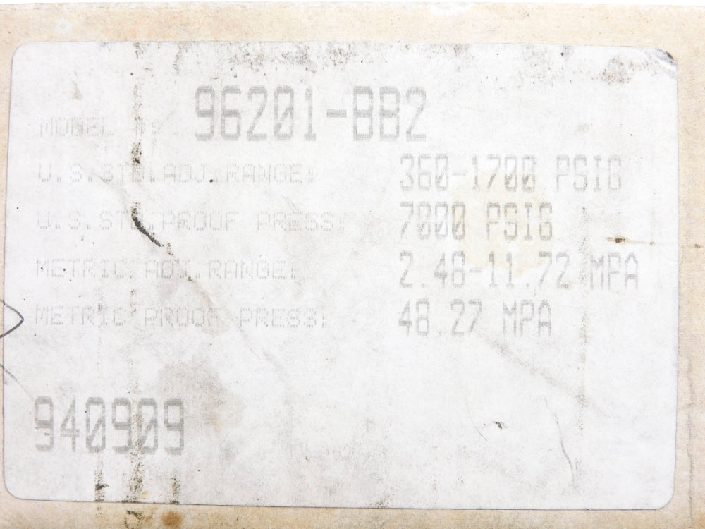BARKSDALE 96201-BB2 360-1700PSIG NSMP