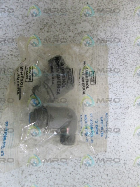 LOT OF 2 AMPHENOL CIRCULAR CONNECTOR PLUG 97-3108B-10SL-4S *NEW IN FACTORY BAG*