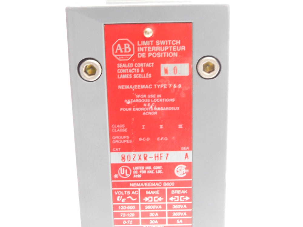 ALLEN BRADLEY 802XR-HF7 SER. A NSNP