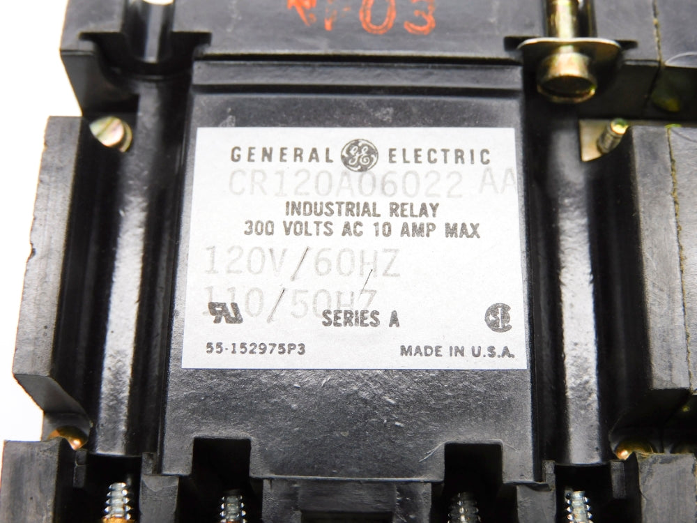 GENERAL ELECTRIC CR120A06022AA SER. A 120/110V UNMP