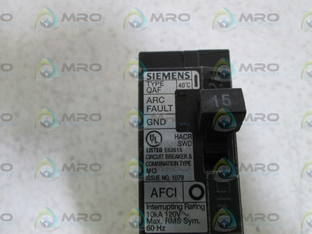 SIEMENS CIRCUIT BREAKER 2P 15A QAF *NEW NO BOX*