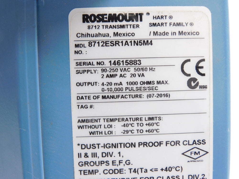 ROSEMOUNT 8712ESR1A1N5M4 NSMP