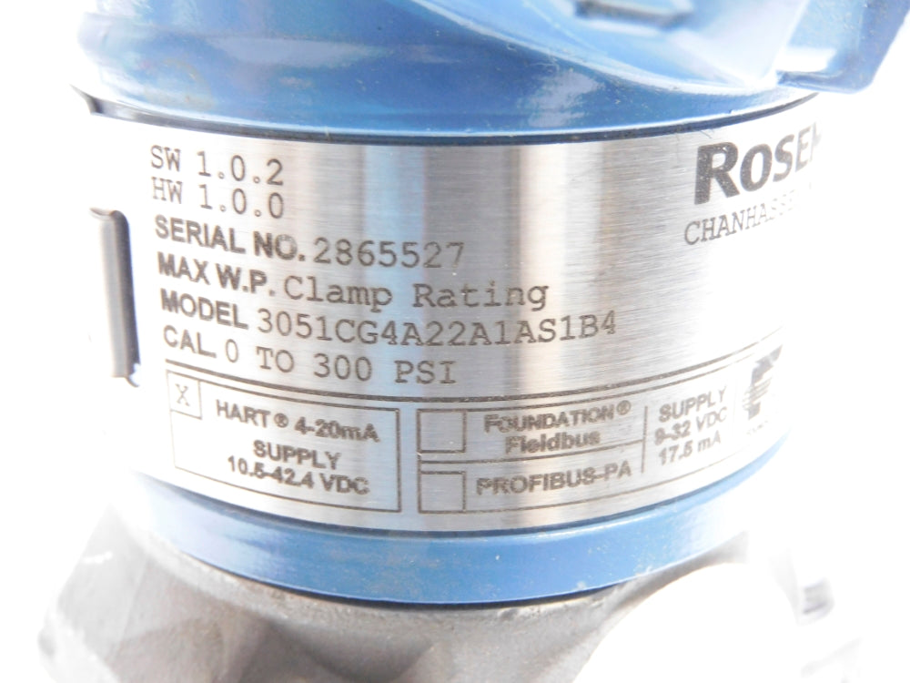 ROSEMOUNT 3051CG4A22A1AS1B4 0-300SPI NSMP