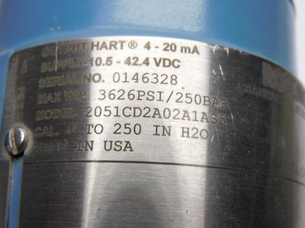ROSEMOUNT 2051CD2A02A1AS5 3626PSI 0-250"H2O REMAN