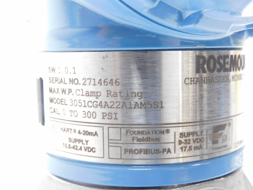ROSEMOUNT 3051CG4A22A1AM5S1 0-300PSI NSMP