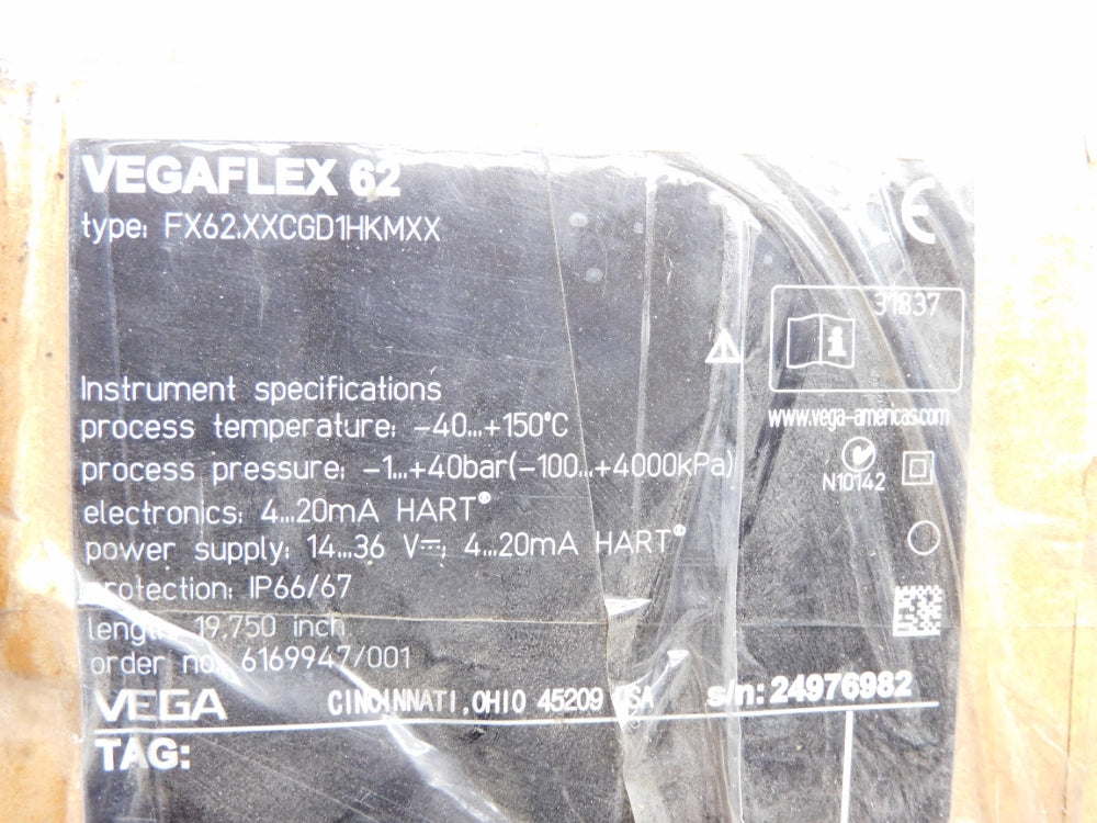 VEGA FX62.XXCGD1HKMXX VEGAFLEX 62 -40/150'C NSMP