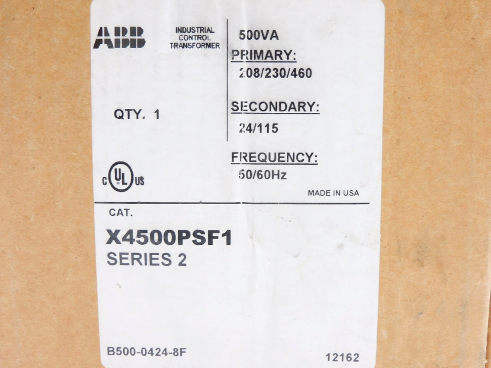 ABB X4500PSF1 B500-0424-8F SER. 2 (AS PICTURED) NSMP