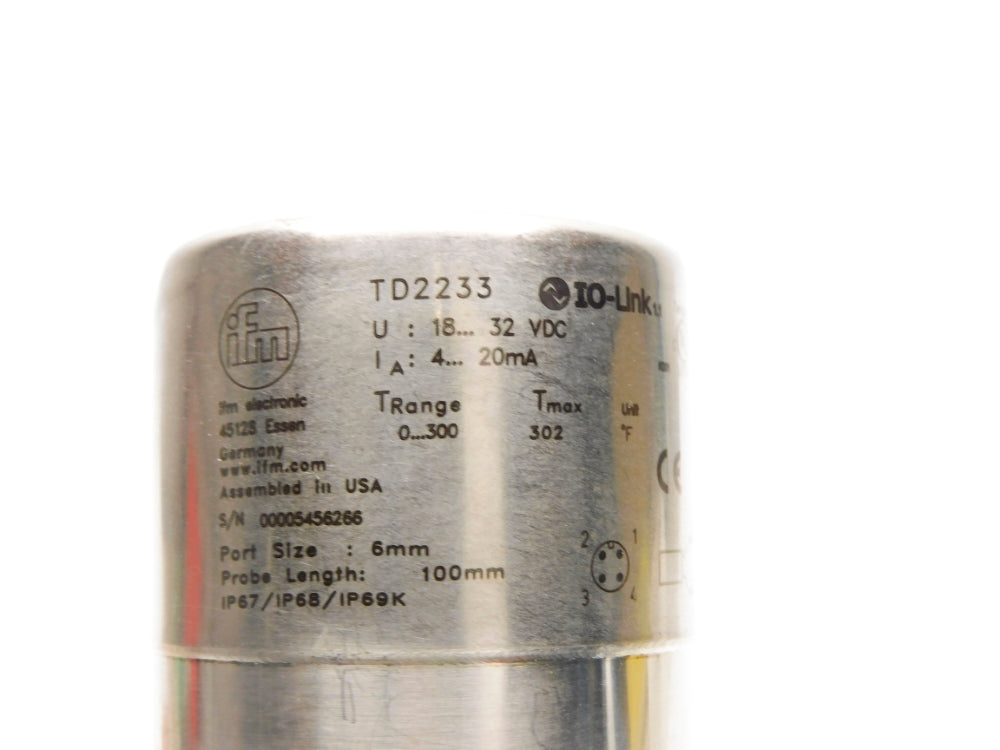 IFM EFECTOR TD-100FFED06-A-ZVG/US TD2233 0-300PSI NSMP