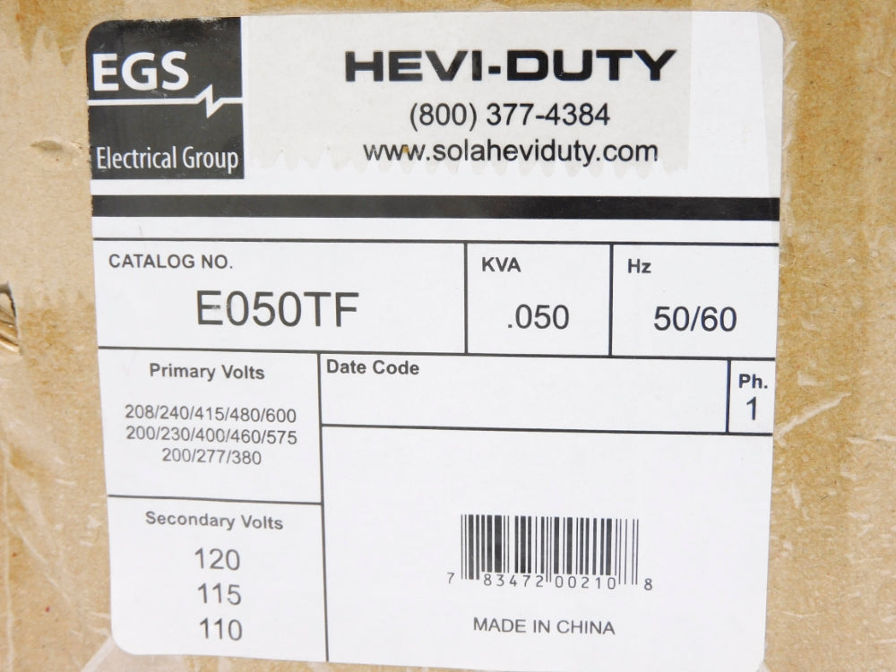 HEVI-DUTY E050TF .050KVA NSMP