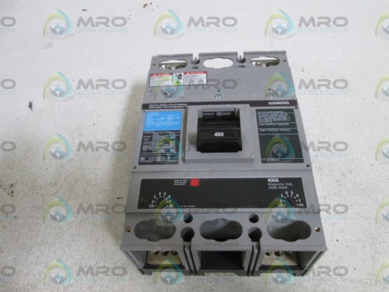 SIEMENS CIRCUIT BREAKER 400A JXD22B400 (AS PICTURED) *NEW NO BOX*