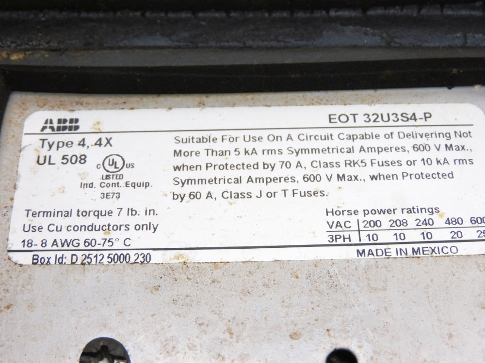 ABB EOT32U3S4-P UNMP