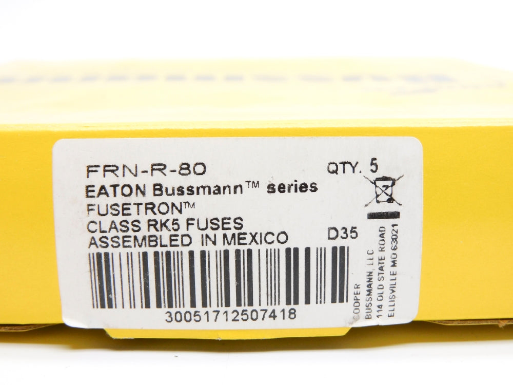 BUSSMANN FRN-R-80 80A 250VAC (PKG OF 5) NSMP