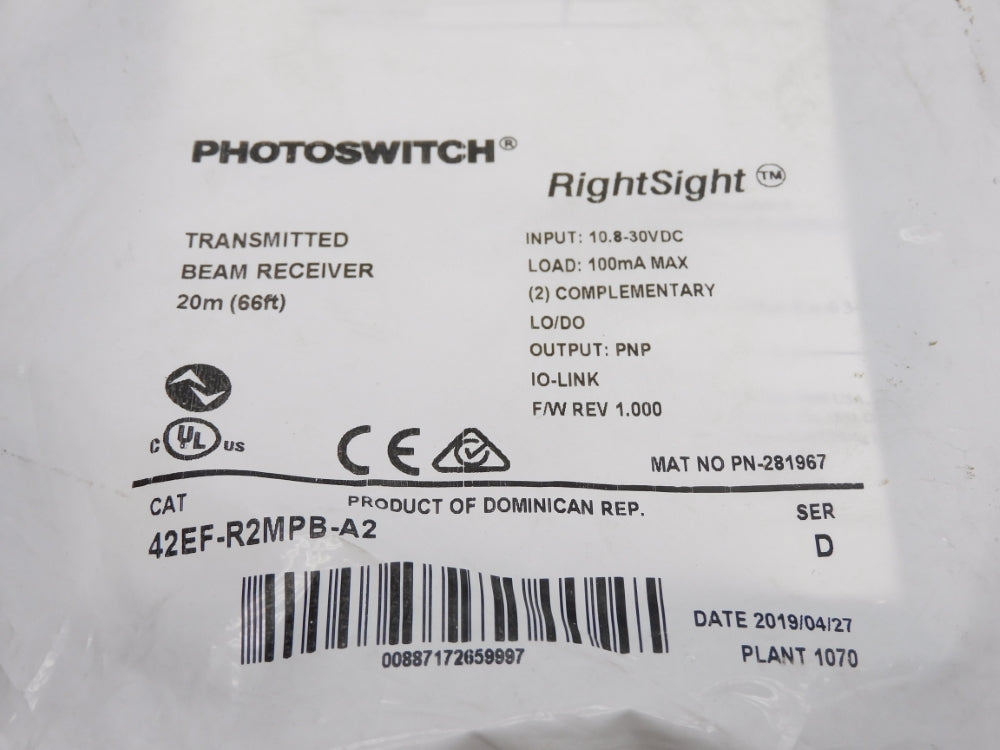ALLEN BRADLEY 42EF-R2MPB-A2 SER. D (WH) NSMP