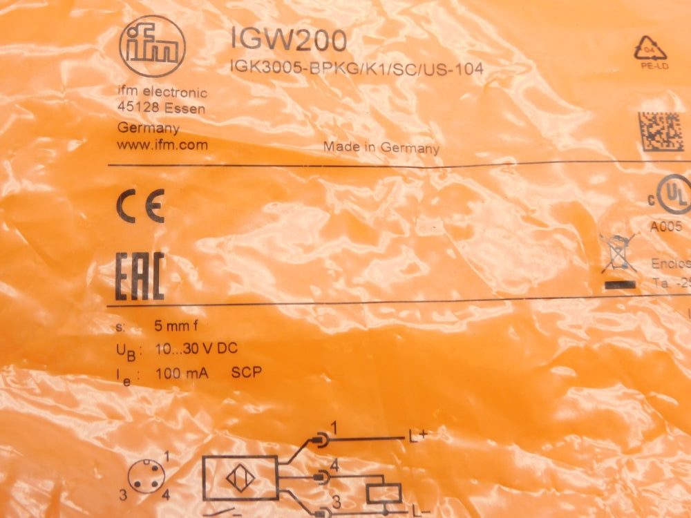 IFM EFECTOR IGK3005-BPKG/K1/SC/US-104 IGW200 NSMP