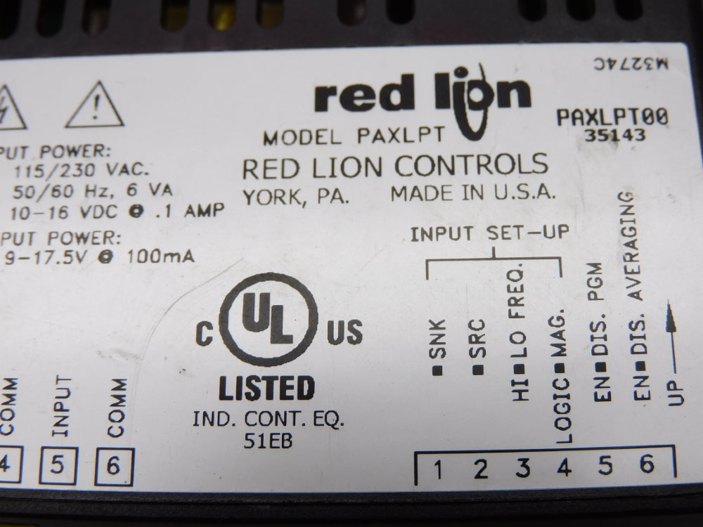 RED LION CONTROLS PAXLPT00 UNMP