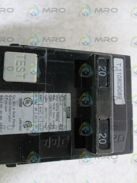 MURRAY CIRCUIT BREAKER 20-20A MP-GT *NEW NO BOX*