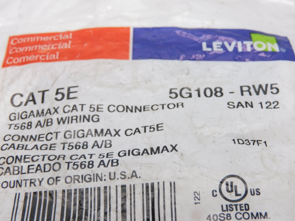LEVITON 5G108-RW5 5E NSMP