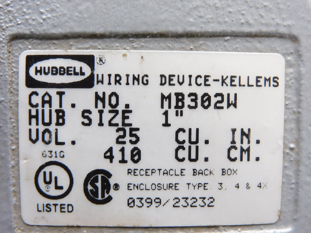 HUBBELL MB302W NSNP