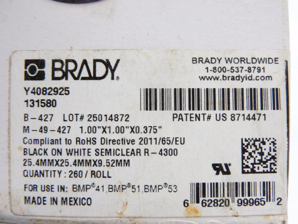 BRADY M-49-427 (PKG OF 260) NSMP