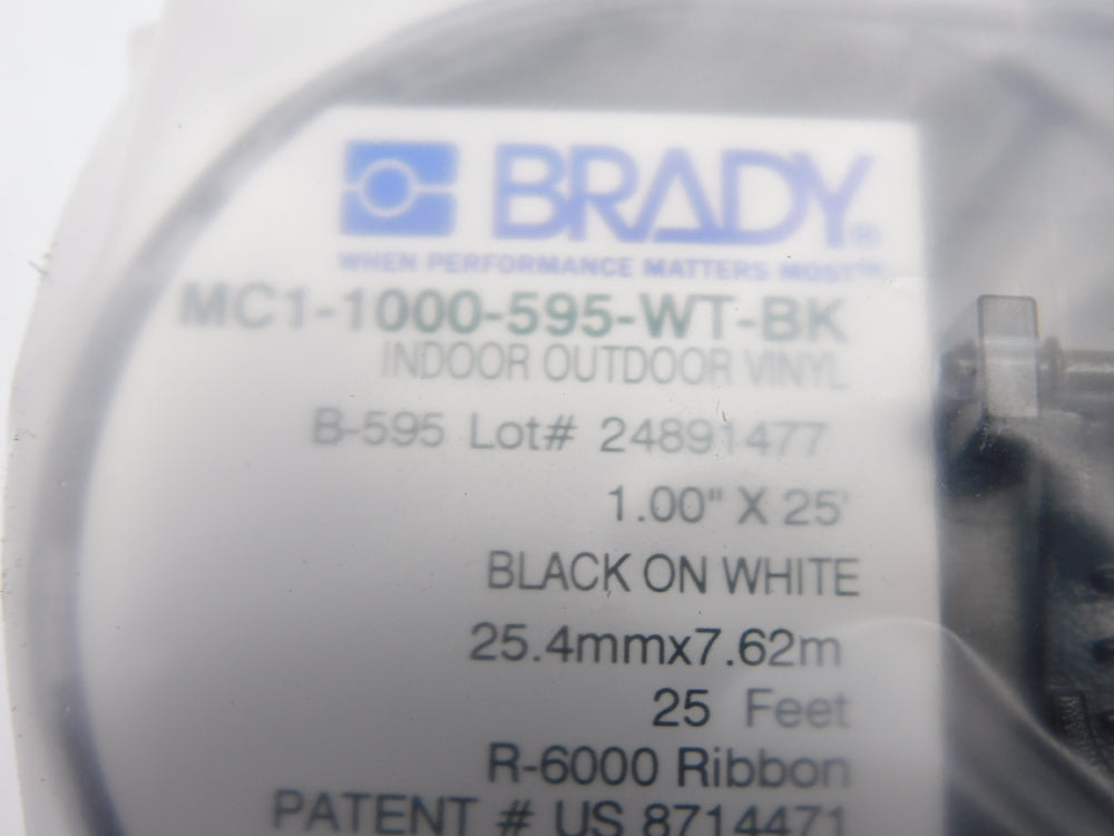 BRADY MC1-1000-595-WT-BK NSMP