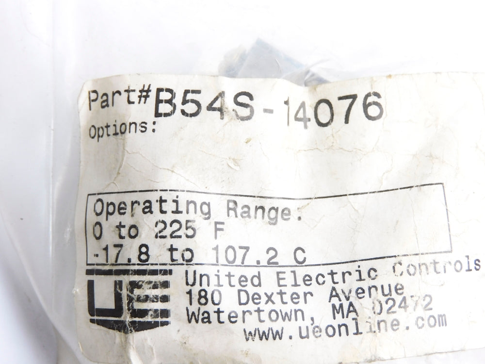 UNITED ELECTRIC B54S-14076 0-225'F NSMP