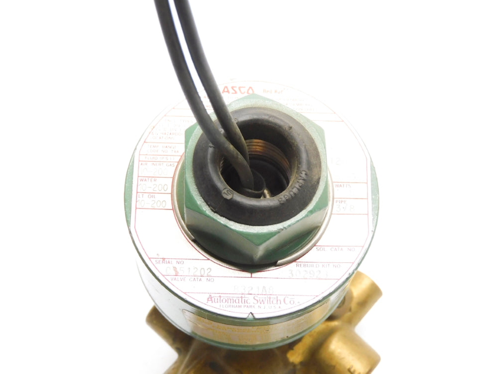 ASCO 8321A8 110/120V 10-200PSI 3/8" UNMP