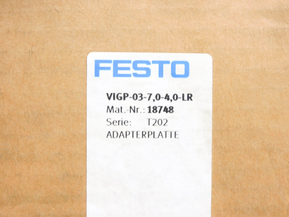 FESTO VIGP-03-7.0-4.0-LR 18748 SER. T202 70-145PSI NSMP