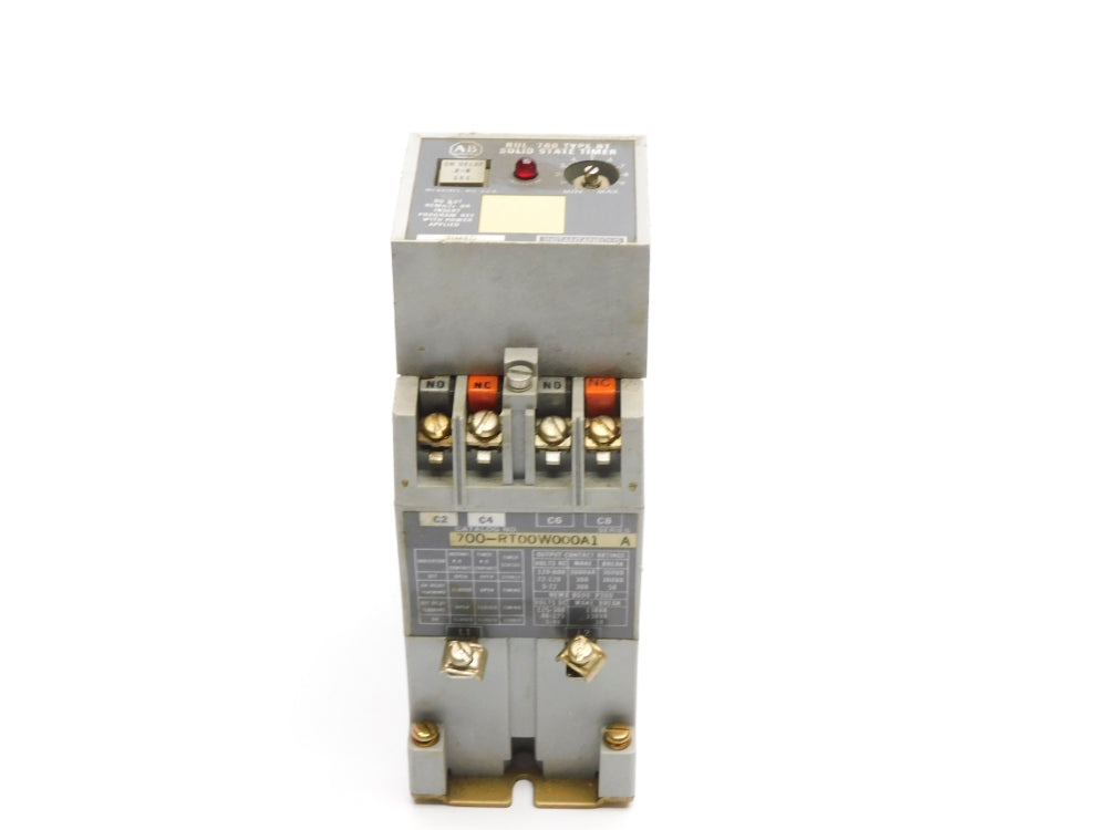ALLEN BRADLEY 700-RT00W000A1 SER. A 600VAC .2-9SEC UNMP