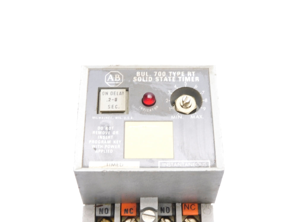 ALLEN BRADLEY 700-RT00W000A1 SER. A 600VAC .2-9SEC UNMP