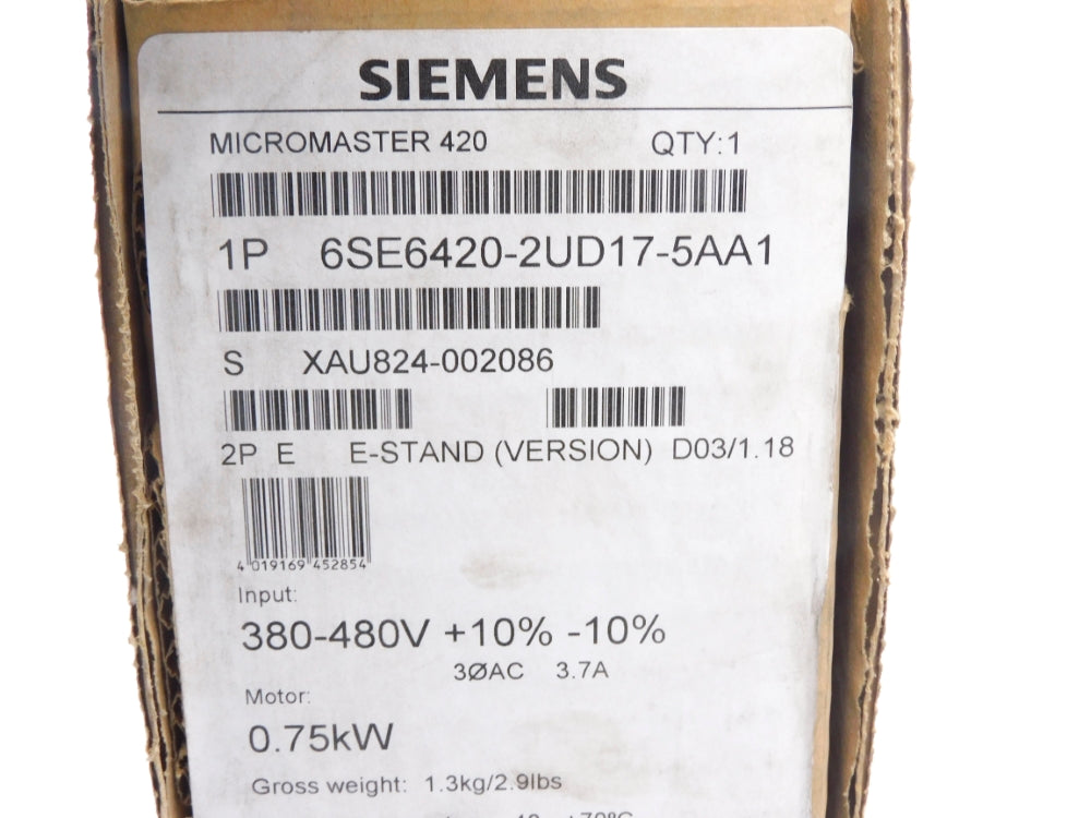 SIEMENS 6SE6420-2UD17-5AA1 NUPI