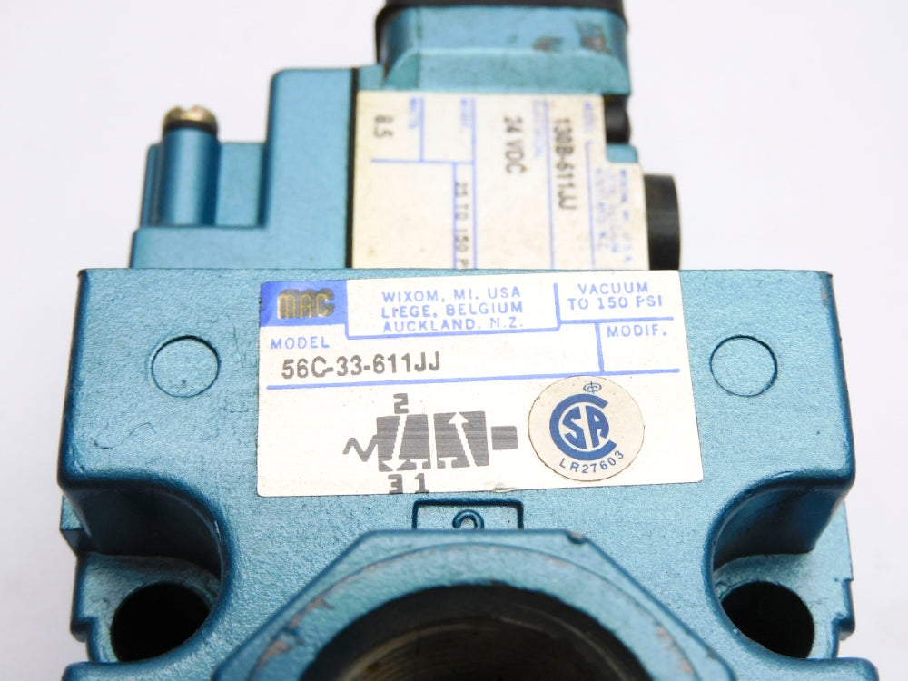 MAC 56C-33-611JJ 24VDC 150PSI UNMP