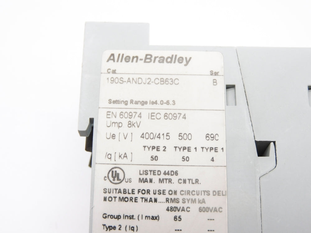 ALLEN BRADLEY 190S-ANDJ2-CB36C SER. B NSNP