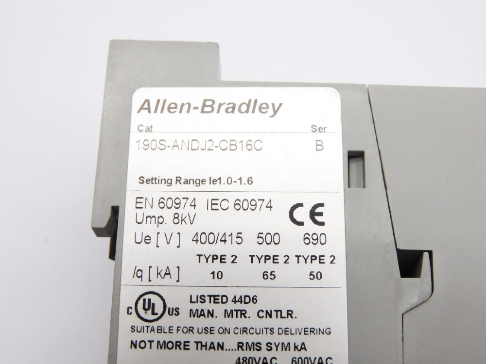 ALLEN BRADLEY 190S-ANDJ2-CB16C SER. B (AS PICTURED) NSNP